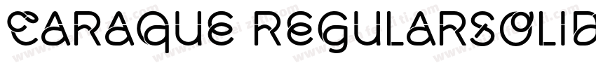 Caraque RegularSolid字体转换